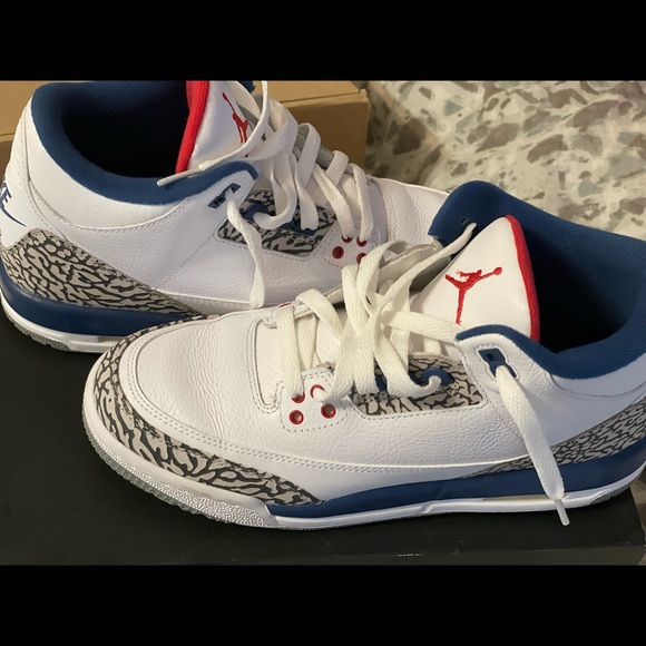 Retro 3 Air Jordan, worn once.  Size 7 Y - Picture 1 of 2